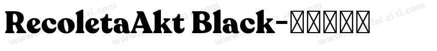 RecoletaAkt Black字体转换